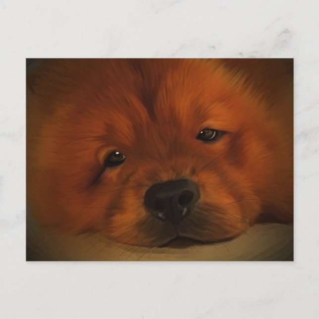 Chow Chow Postkarte (Vorderseite)