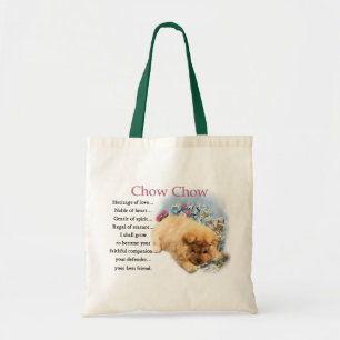 Chow Chow Puppy Art Geschenke Tragetasche