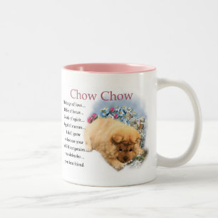 Chow Chow Puppy Art Geschenke Zweifarbige Tasse