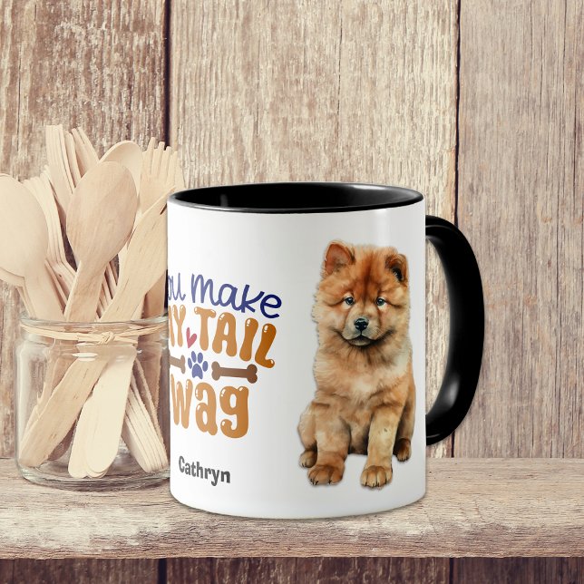 Chow Chow Puppy Dog Sie meinen Schwanz Wag Tasse (Von Creator hochgeladen)