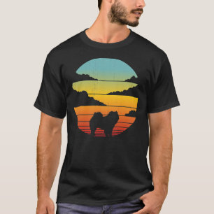 Chow Chow Retro Vintager 60er 70er Sunset Hund Lie T-Shirt