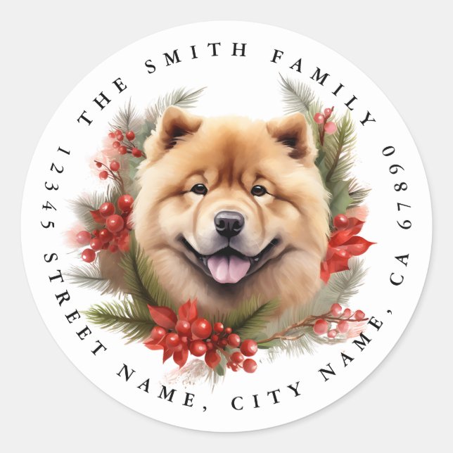 Chow Chow Round Stickers (Vorderseite)