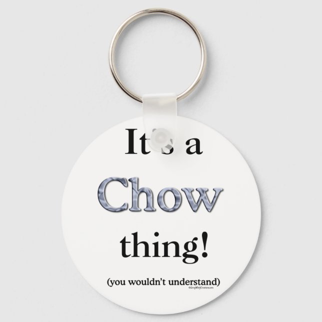 Chow Chow-Sache Schlüsselanhänger (Vorderseite)