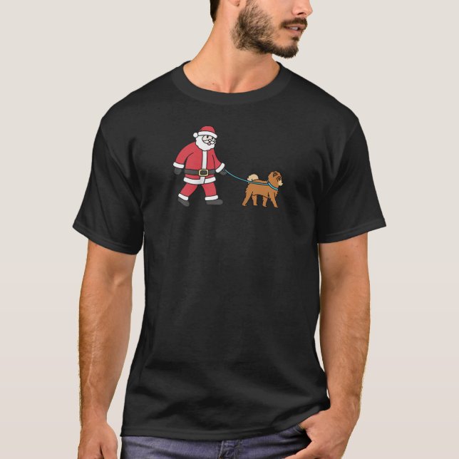 Chow Chow Santa Claus Funny Dog Christmas Raglan B T-Shirt (Vorderseite)
