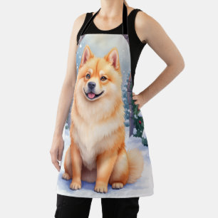 Chow Chow Schneehof Weihnachtskunst Schürze