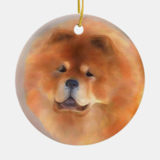 Chow-Chow-Schönheit Keramikornament