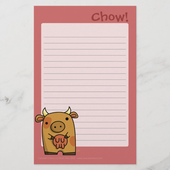 Chow-Chow Schreibens-Auflage Briefpapier (Vorderseite)