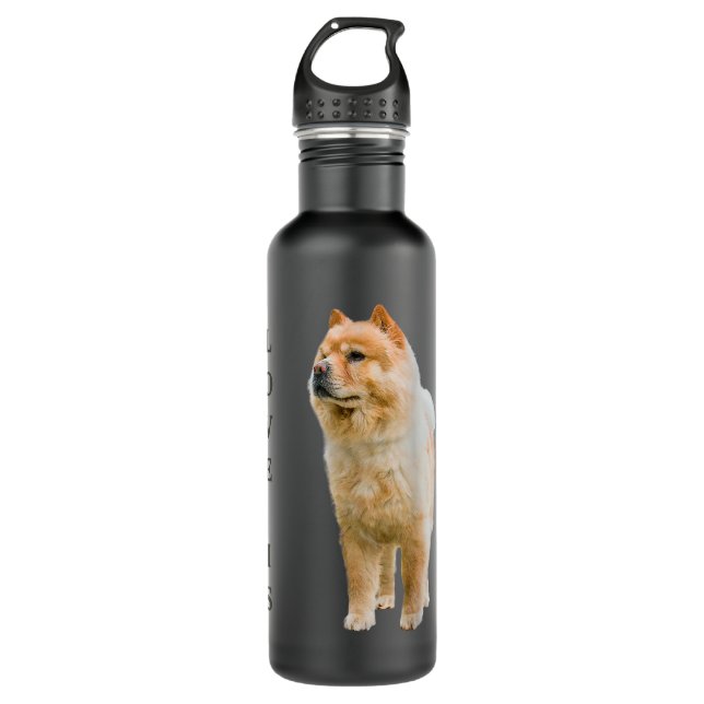 Chow Chow Shirt Frauen Männer Kinder Liebe Hund Ma Edelstahlflasche (Vorderseite)