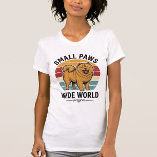 Chow Chow-Shirt Kleine Pfoten Weite Welt Vintage-H T-Shirt