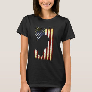 Chow chow Silhouette American Flag 4. Juli Cho T-Shirt