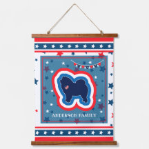 Chow Chow Stars Rot Weiß und Blau 4 Juli