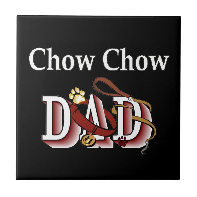 Chow Chow-VATER Fliese (Vorderseite)