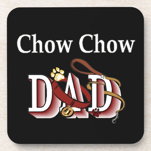 Chow Chow-VATER Untersetzer (Vorderseite)