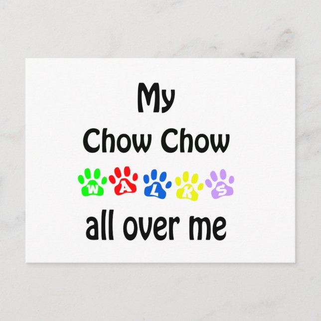 Chow Chow Walking Design Postkarte (Vorderseite)