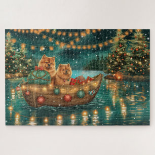 Chow Chow Weihnachten Feierliche Reise
