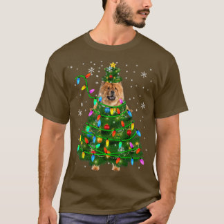 Chow Chow Weihnachtsbaum Weihnachtsbeleuchtung Cho T-Shirt