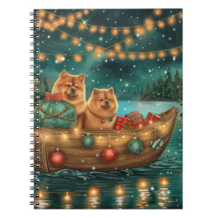 Chow Chow Weihnachtsfestliche Reise Notizblock