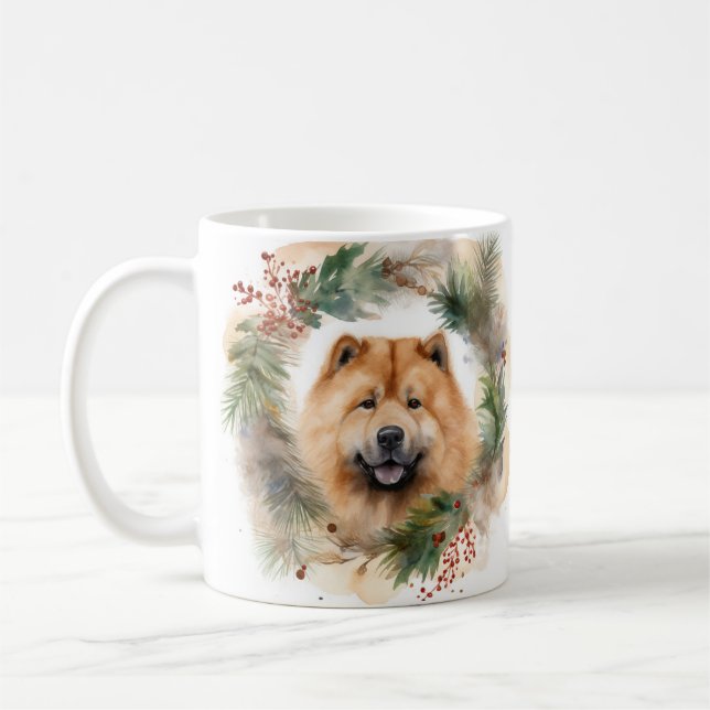 Chow Chow Weihnachtsmann Weihnachtsfest-Jungtier Kaffeetasse (Links)