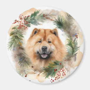 Chow Chow Weihnachtsmann Weihnachtsfest-Jungtier Magnet