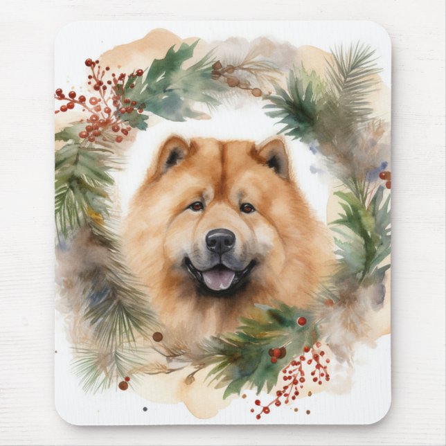 Chow Chow Weihnachtsmann Weihnachtsfest-Jungtier Mousepad (Vorne)