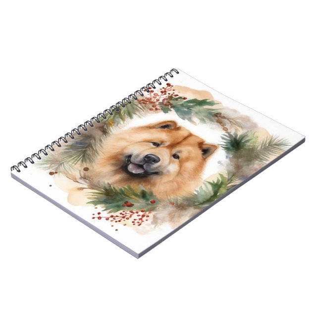 Chow Chow Weihnachtsmann Weihnachtsfest-Jungtier Notizblock (Linke Seite)