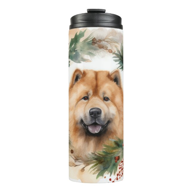 Chow Chow Weihnachtsmann Weihnachtsfest-Jungtier Thermosbecher (Vorderseite)
