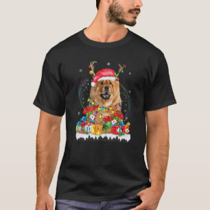 Chow Chow Weihnachtsmannmütze Rentier Weihnachtsl T-Shirt