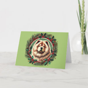 Chow Chow Weihnachtsschuhe Hund Karte