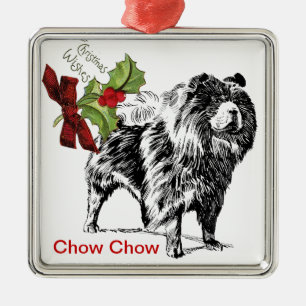 Chow-Chow-Weihnachtsverzierung Ornament Aus Metall