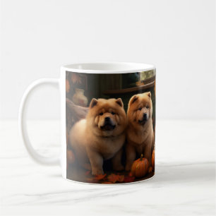 Chow Chow Welpe Herbst Delight Pumpen Kaffeetasse