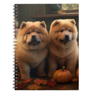 Chow Chow Welpe Herbst Delight Pumpen Notizblock