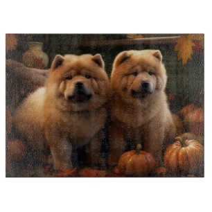 Chow Chow Welpe Herbst Delight Pumpen Schneidebrett