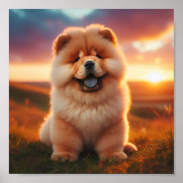 Chow Chow Welpe Poster