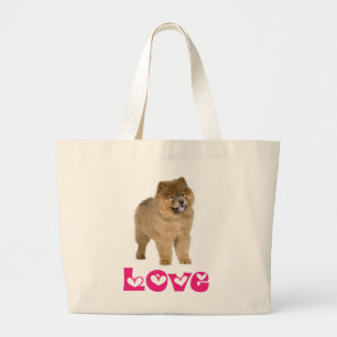 Chow Chow Welpen-Hundeliebe Canvas-Tasche Jumbo Stoffbeutel
