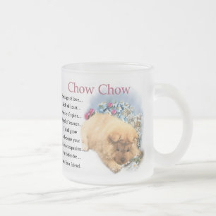 Chow-Chow-Welpen-Kunst-Geschenke Mattglastasse