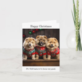 Chow Chow Welpen Weihnachtskarte Karte
