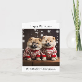 Chow Chow Welpen Weihnachtskarte Karte