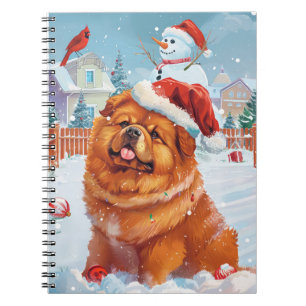 Chow Chow Winter Wonderland Weihnachtsfreude Notizblock