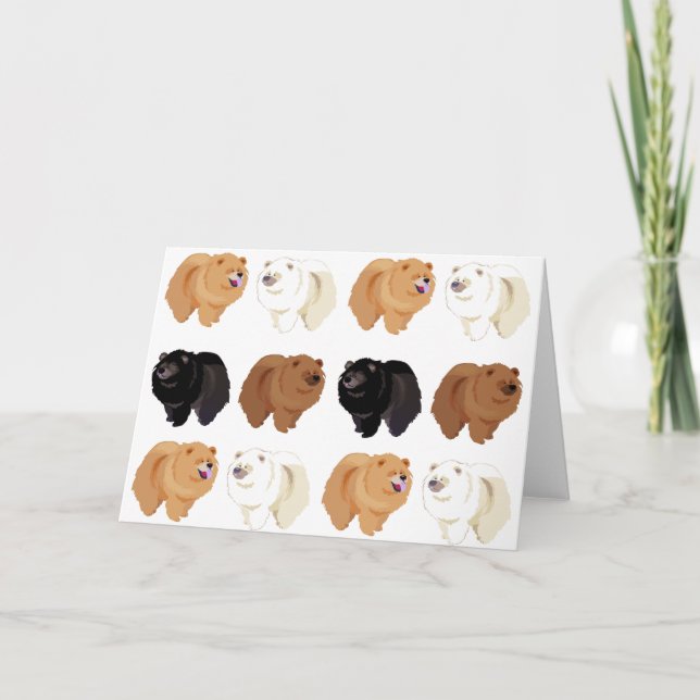 Chow-Chowgrußkarte Karte (Vorderseite)