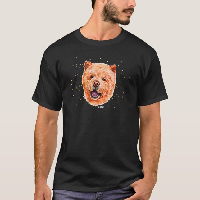 Chow Hunde Portrait 4 Haustier Haustier Besitzer T-Shirt (Vorderseite)