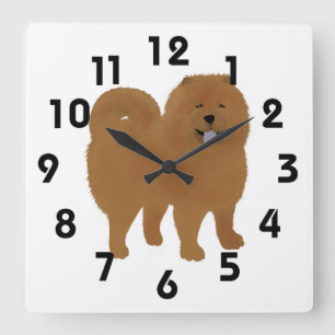 Chow-Uhr Quadratische Wanduhr