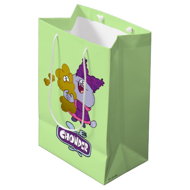 Chowder und Kimchi Mittlere Geschenktüte (Vorderseite Schrägansicht)
