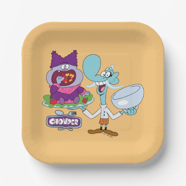 Chowder und Mung Daal Pappteller (Vorderseite)