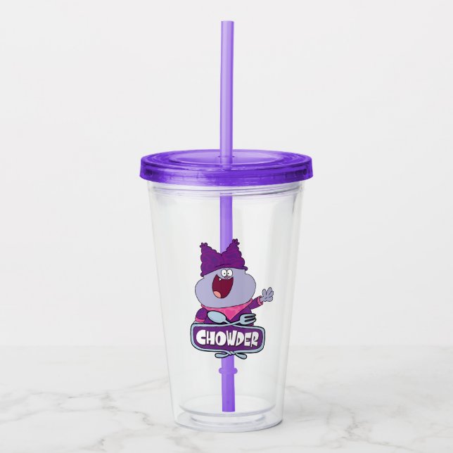 Chowder Waving Acryltrinkbecher (Vorderseite)