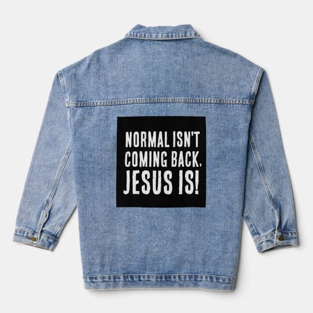 CHRÉTIEN - NORMAL N'EST PAS DE REVENIR Veste denim (Verso)