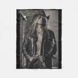 Chris Caffered Black & White Fleece Blanket