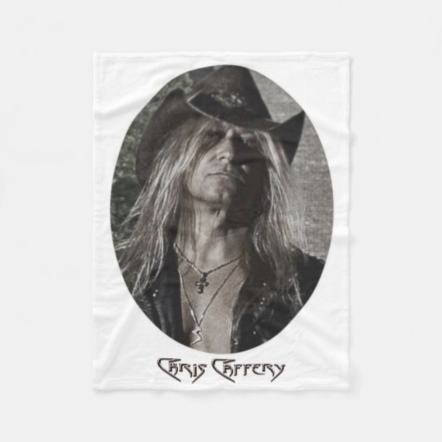 Chris Caffery Black & White (oval) Fleece Blanket (Vorderseite)