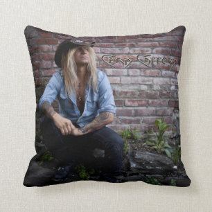Chris Caffery Sitzen von Brick Wall Throw Kissen