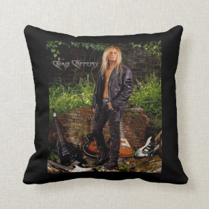 Chris Caffery Stehend mit Gitarren-Throw-Kissen Kissen
