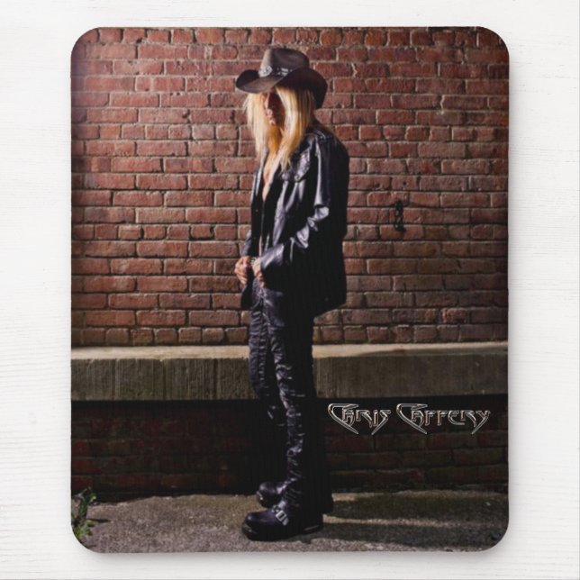 Chris Caffery Stehend von Brick Wall Mouse Pad Mousepad (Vorne)